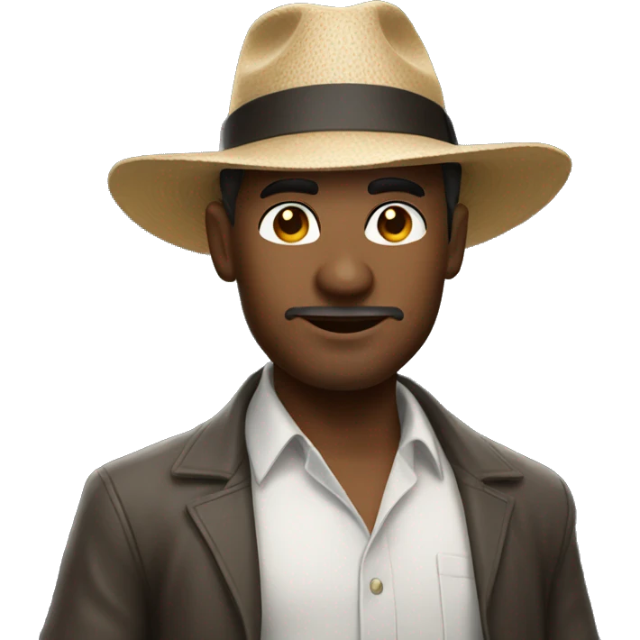 Cuban man with fedora emoji