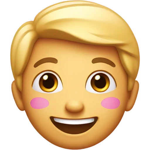 Pink happy face with an attitude  emoji