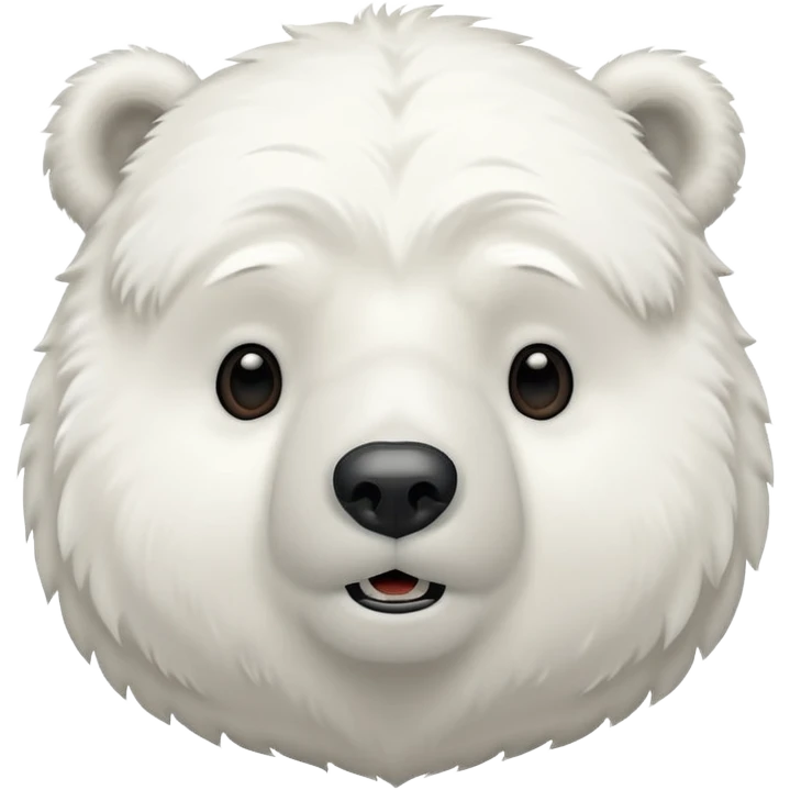 Polar bear pleading face emoji