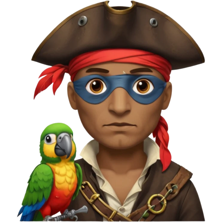 pirate and parrot emoji