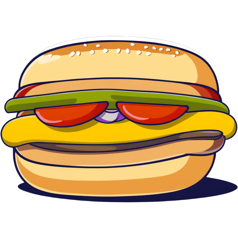 A Chicago style hot dog emoji