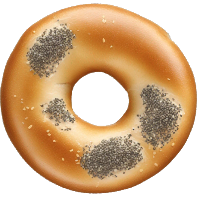 One poppyseed bagel  emoji