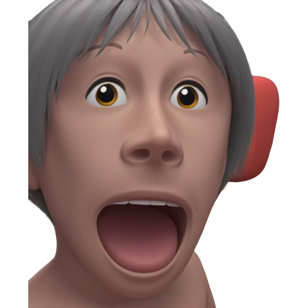 girl indoors surprised expression emoji