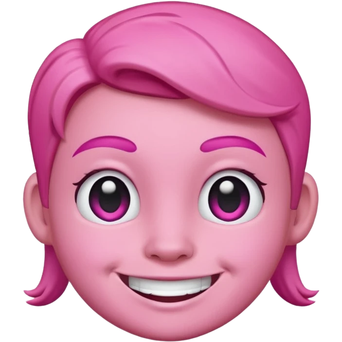 The character Bibble smiles while looking straight ahead. emoji