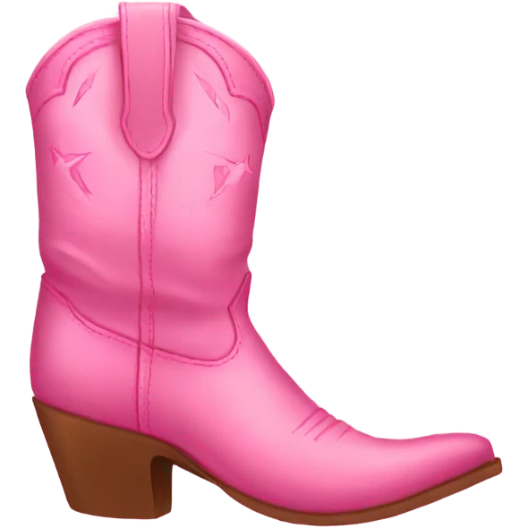 Pink girly cowboy boots emoji