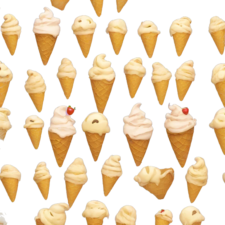 Crying ice cream emoji