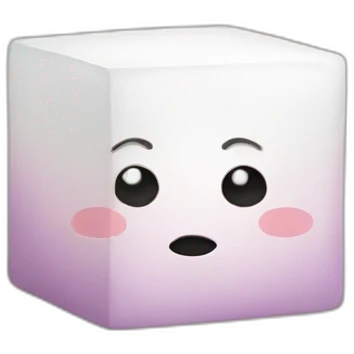 Sugar cube no face emoji
