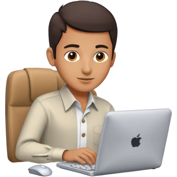 arab typing on computer emoji