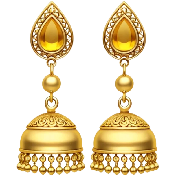 gold jhumka earring emoji
