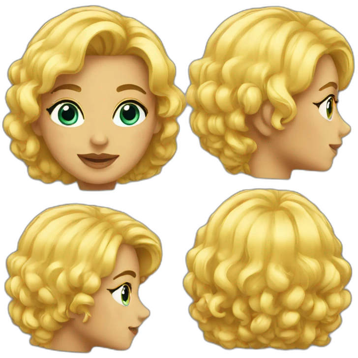 golden pretty girl emoji