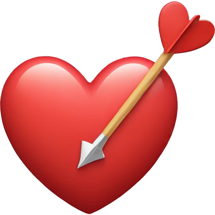 A heart with a cupid arrow through it emoji