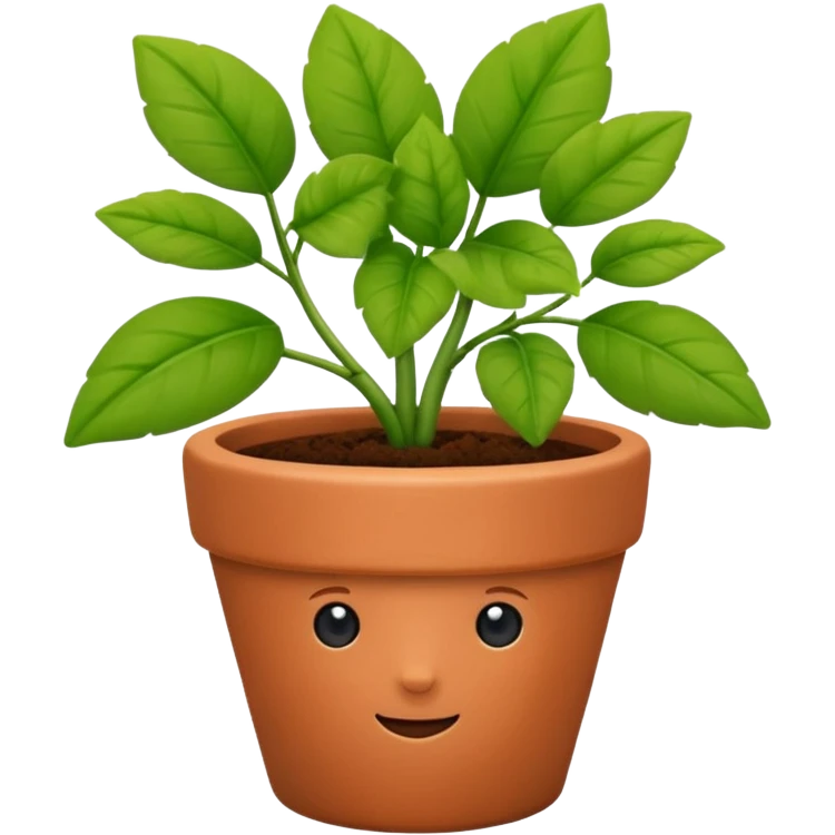 flowerpot with plant emoji