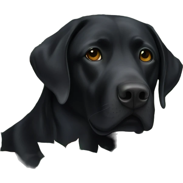 Black Labrador poinsettias  emoji
