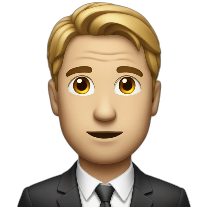 man in suit looking sideways emoji