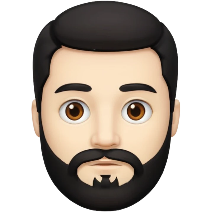 мужчина с белым тоном кожи и черными волосами и бородой emoji