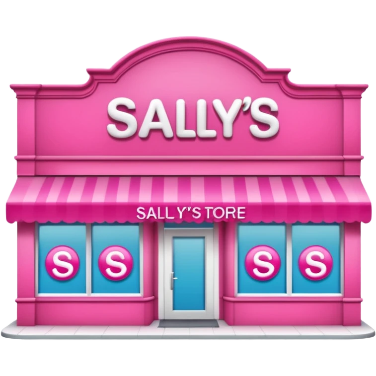 pink sallys beauty store in big letters emoji