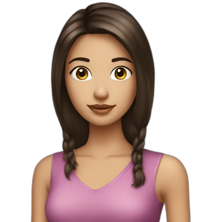 Pretty girl brunette  emoji