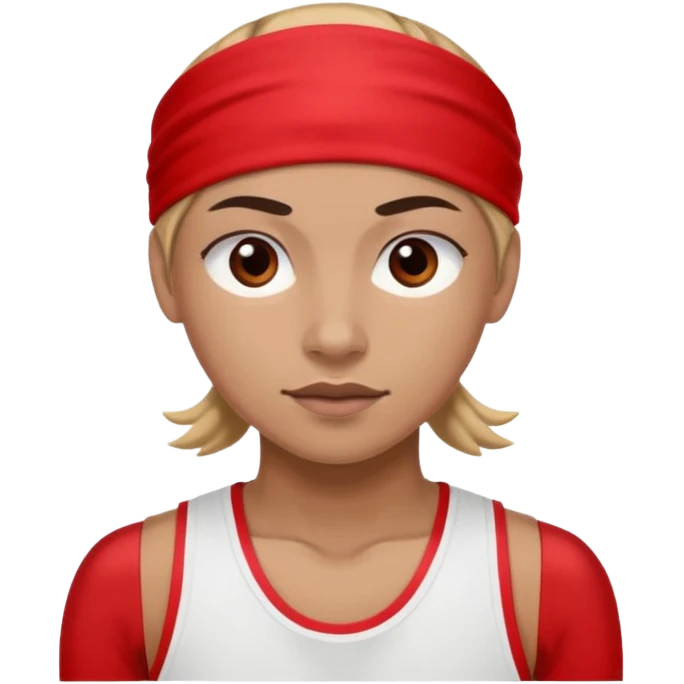 athlete with red headband emoji