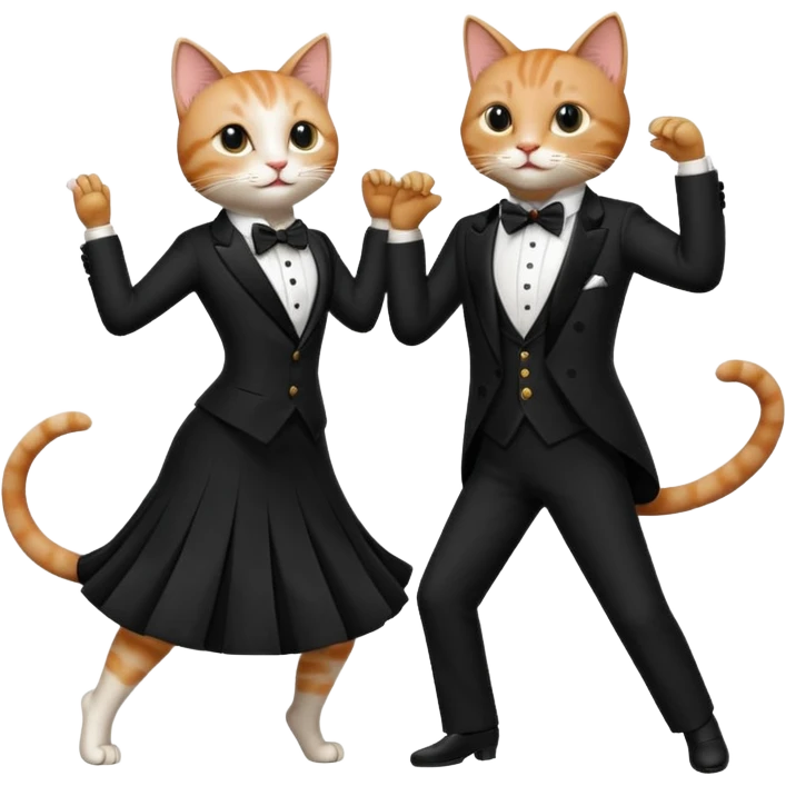 Cats couple tango dancing  emoji