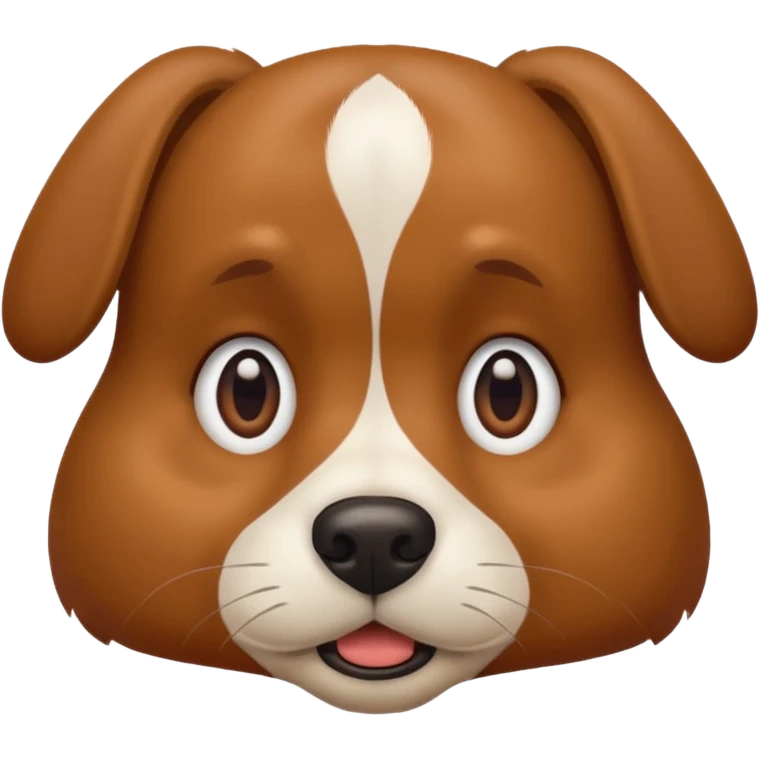 A confused dog, tilted head  emoji