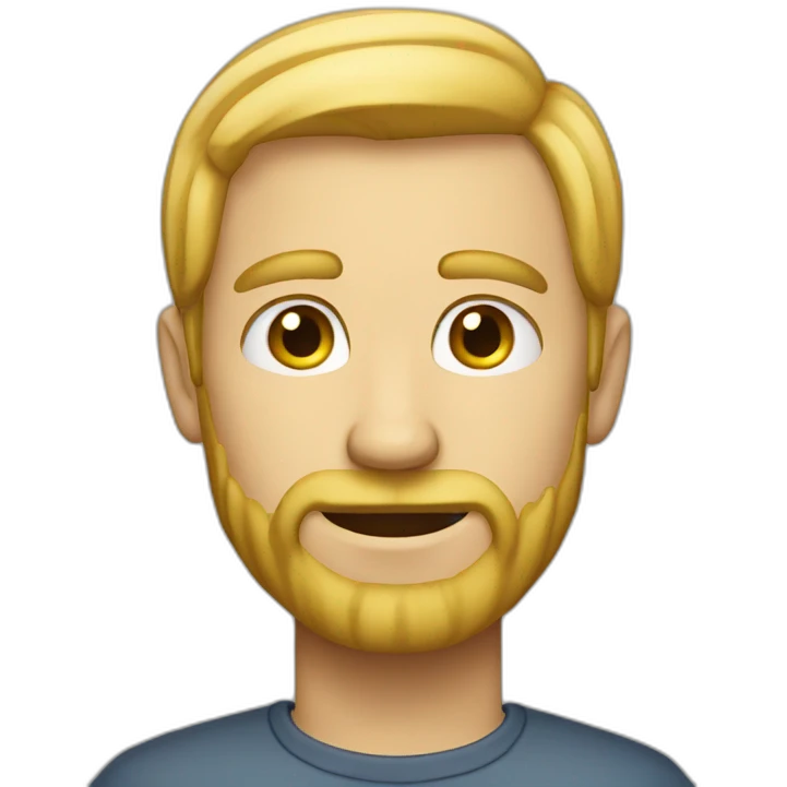 blond man with thin beard emoji