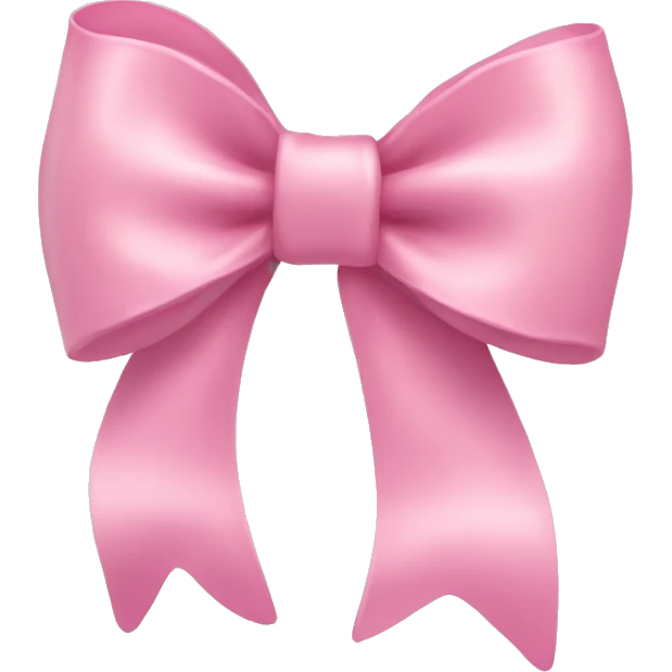 Pastel pink bow emoji