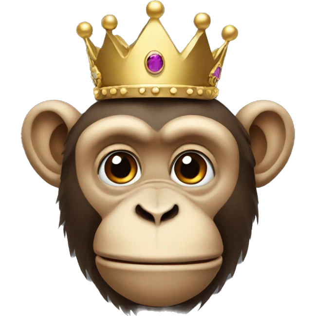 monkey with crown emoji