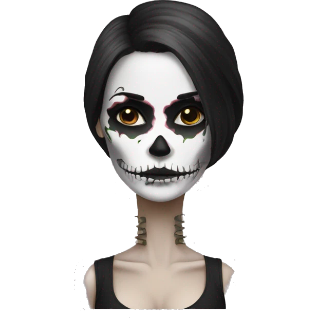 Caveira com rosto de mulher  emoji