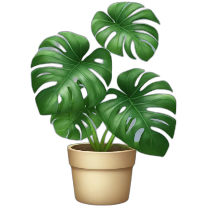 monstera plant emoji