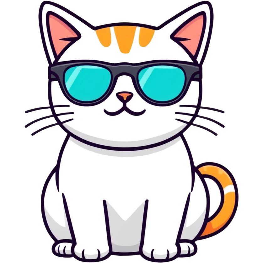 Cat with sunglasses emoji