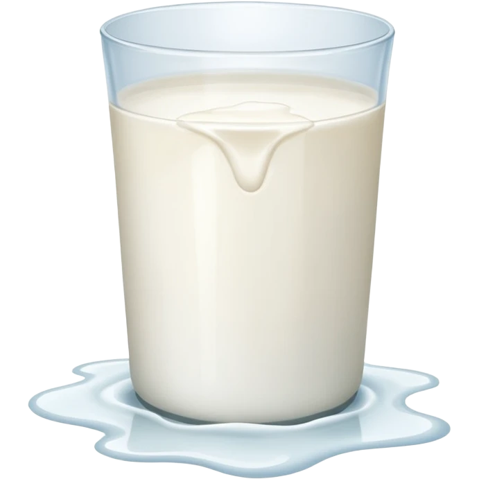 a small puddle of white and clear liquid emoji