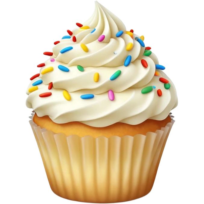ultra realistic vanilla cupcake emoji