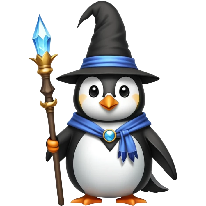 Penguin Wizard emoji