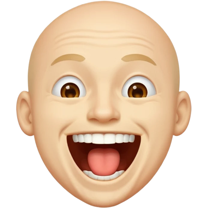 man laugh her mouth wide open emoji