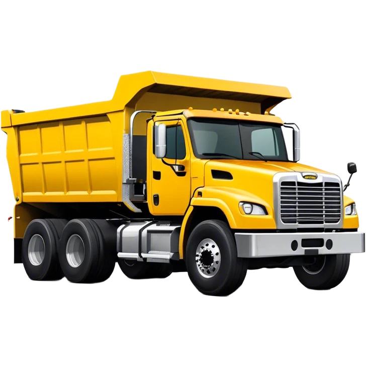 Dump Truck - Freightliner 114SD (Model Year: 2022) (Iconic colour: Yellow with black and silver) emoji