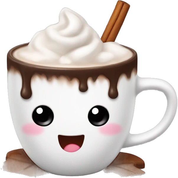 Cute cup of hot coco emoji
