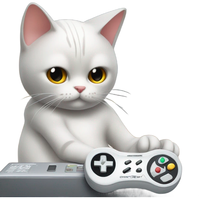 Cat playing video game  emoji