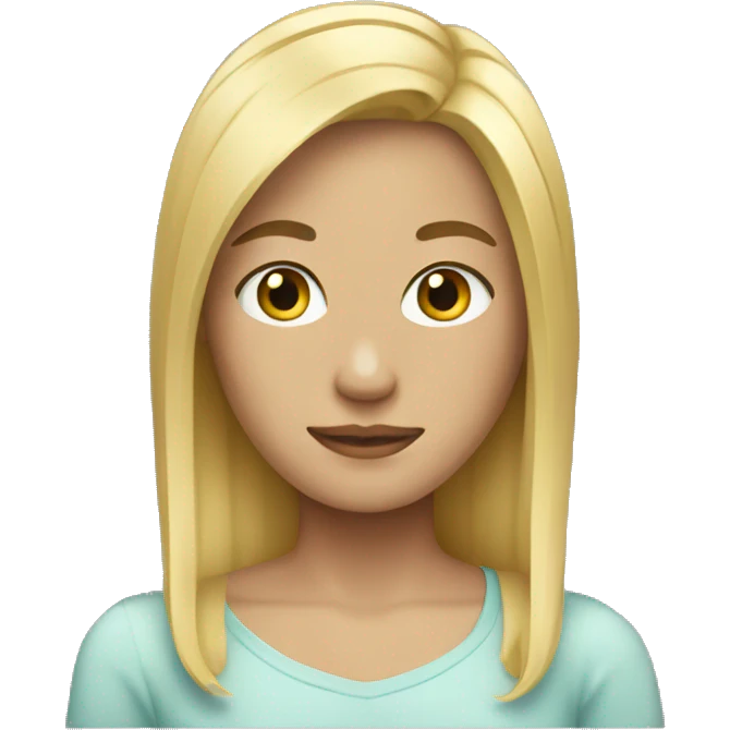 straight blonde hair emoji