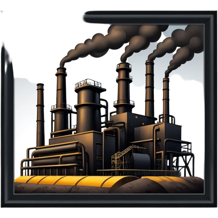 black crude oil factory emoji