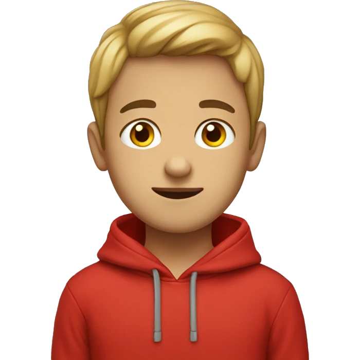 Boy with red hoodie emoji