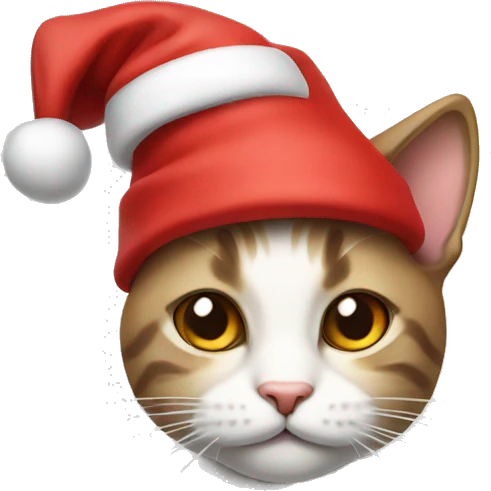 Cat in Santa hat emoji