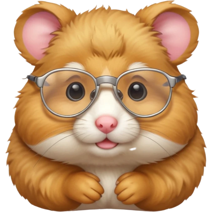 CUTE GOLDEN HAMSTER WITH GLASSES emoji