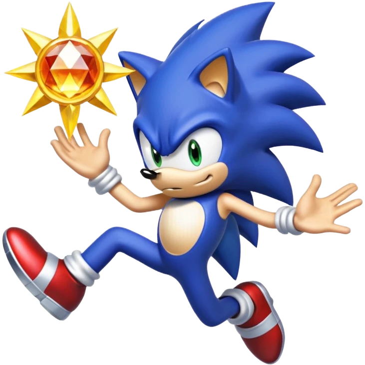 I want Sonic the hedgehog with chaos emeralds with the aura transformation ssj emoji