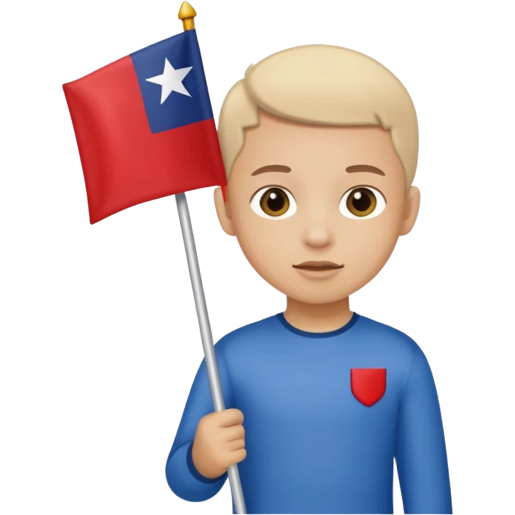 Flag holder kid emoji