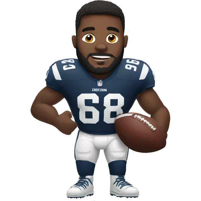 NFL player holding trade sign emoji