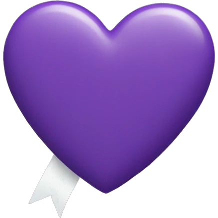 Purple Heart with white ribbon  emoji