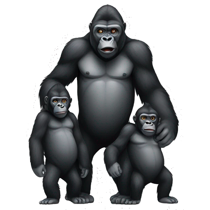 Gorilla family  emoji