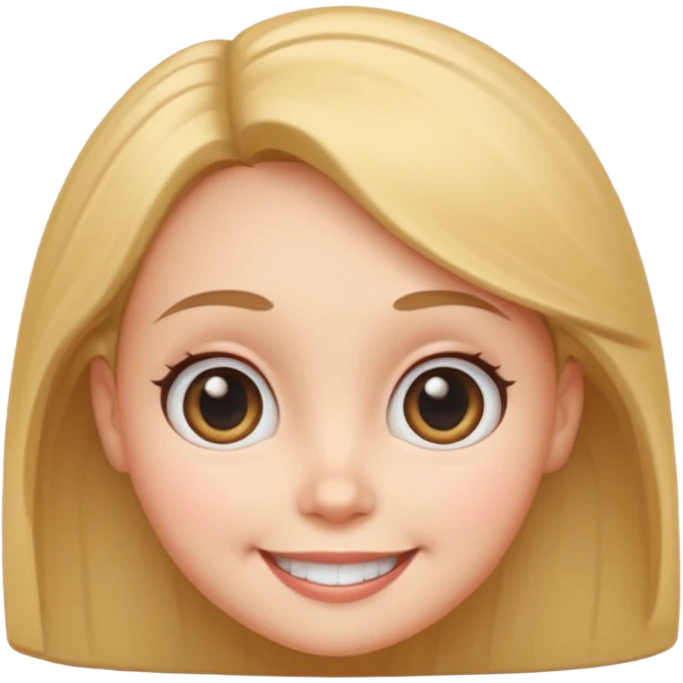 very big head and small body female cartoon emoji