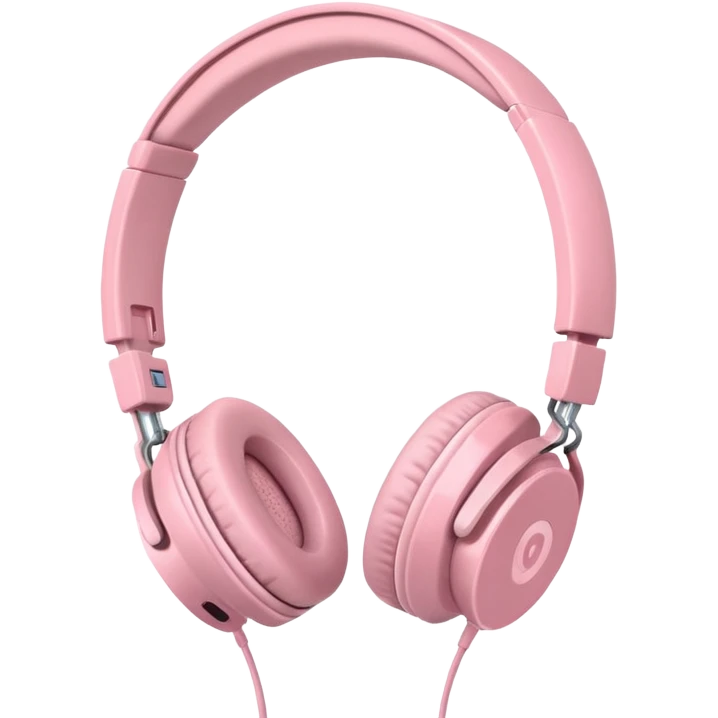 light pink headphones emoji