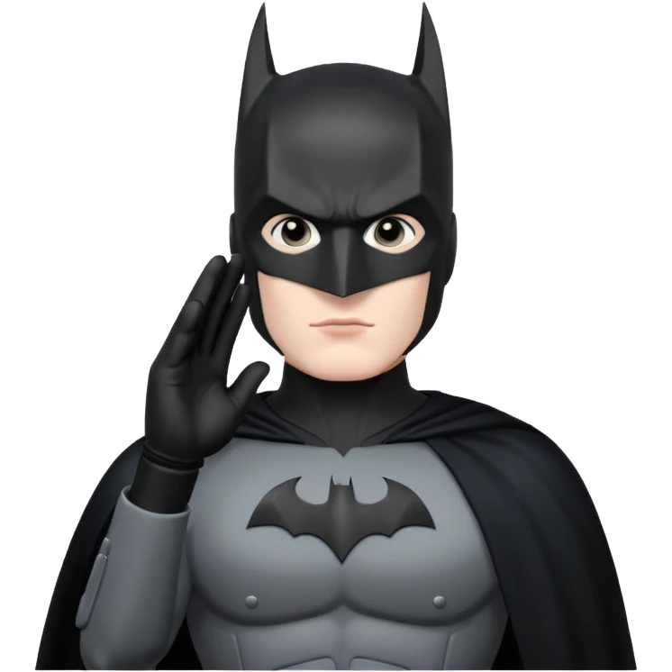 Batman military salute black gloves  emoji